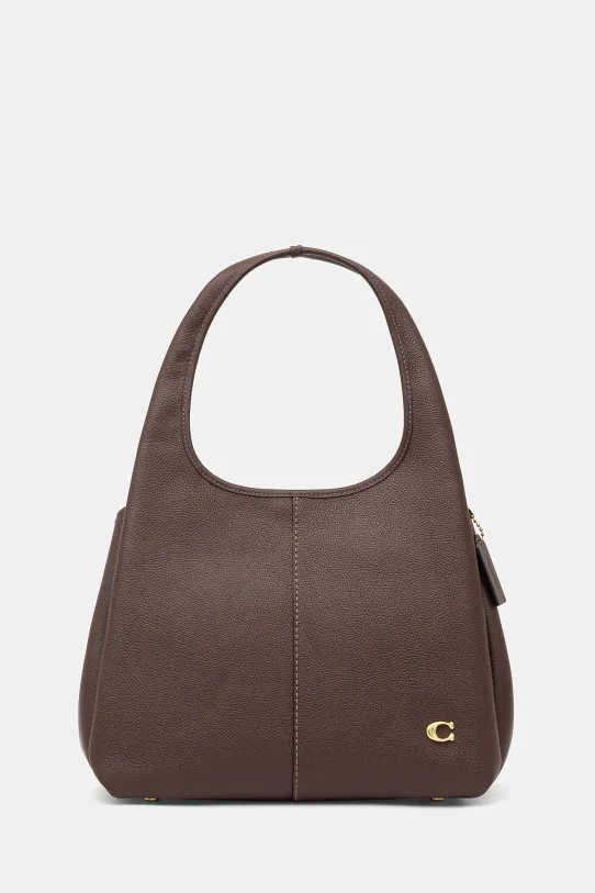 Coach borsa a mano in pelle semplice marrone CM544
