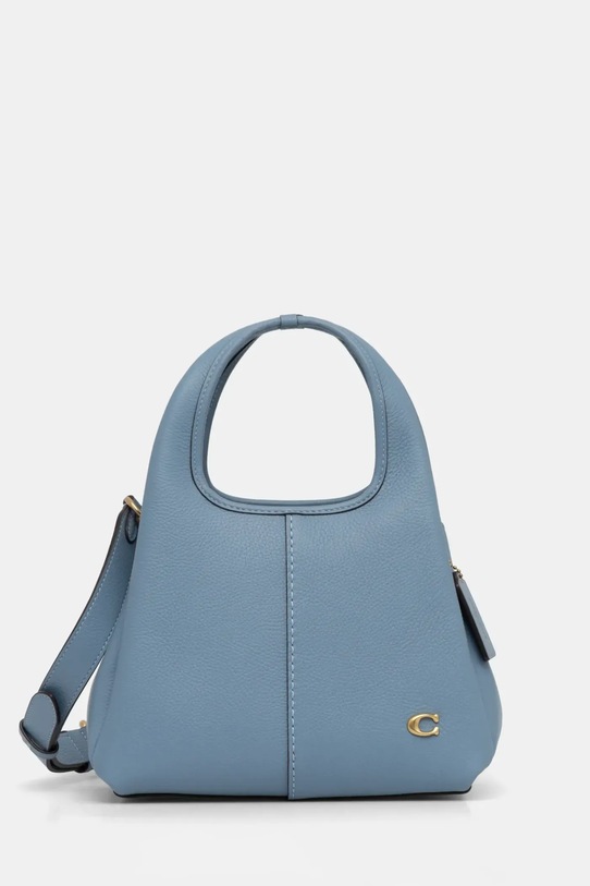 Coach poseta de piele uni albastru CM545