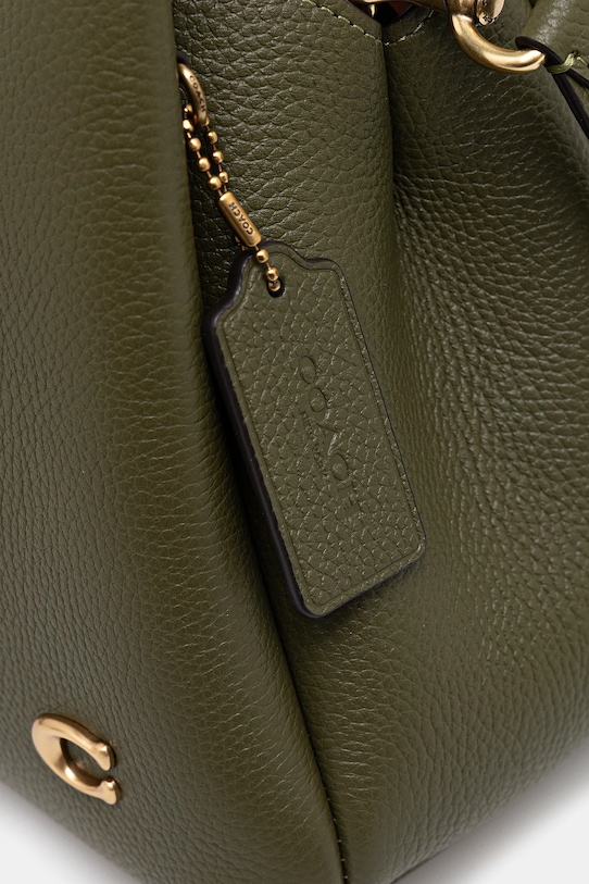 Coach poșetă de piele verde CM545