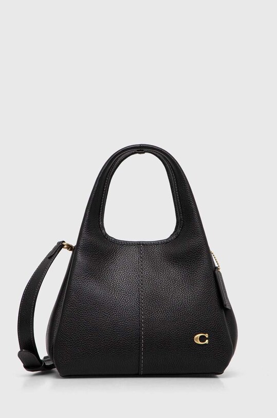 Coach poseta de piele uni negru CM545