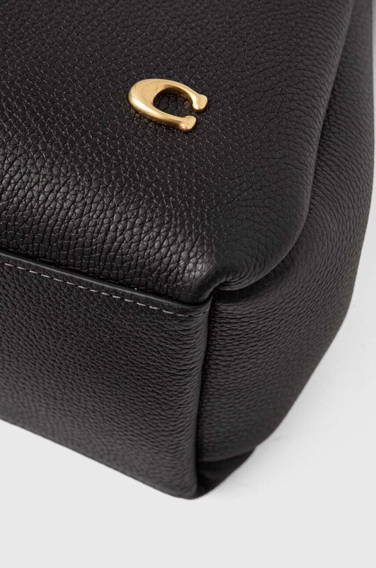 Coach poseta de piele negru CM545
