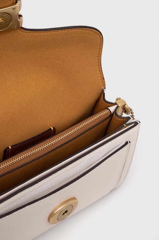 Kožená kabelka Coach Tabby béžová CM546