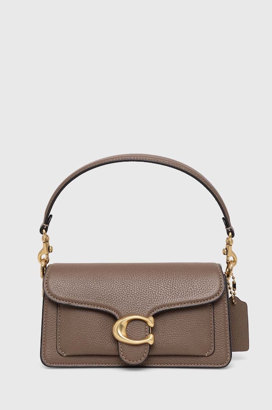 Δερμάτινη τσάντα Coach Tabby λείο δέρμα καφέ CM546