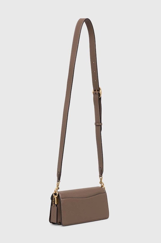 Δερμάτινη τσάντα Coach Tabby καφέ CM546