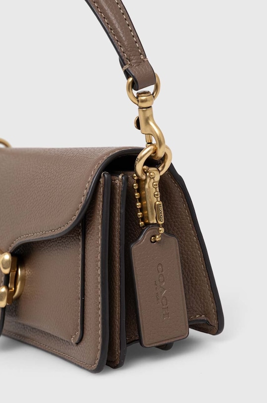 Δερμάτινη τσάντα Coach Tabby CM546 καφέ