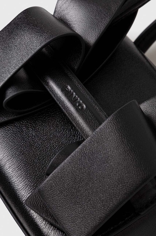 Δερμάτινη τσάντα Pinko μαύρο 100384.A0F8