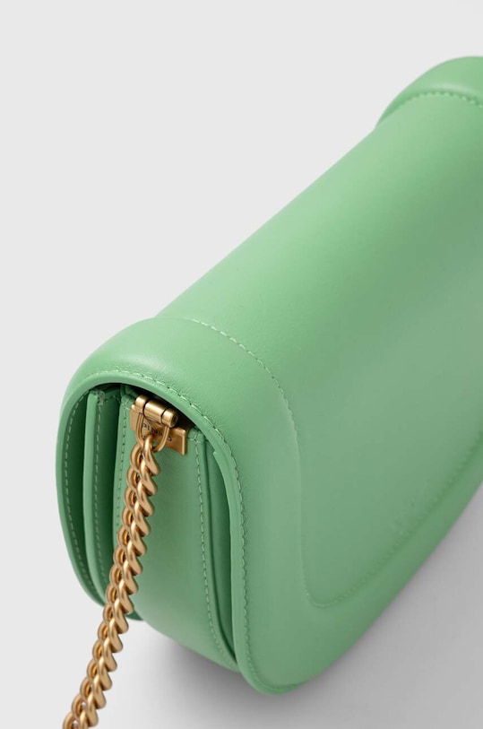 Kožená kabelka Pinko zelená 101510.A0QO