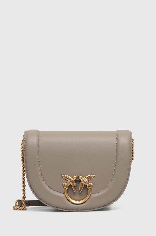 Kožená kabelka Pinko šedá 101510.A0QO