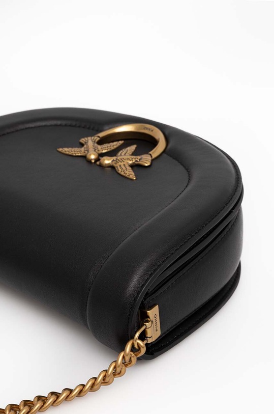 Δερμάτινη τσάντα Pinko 101510.A0QO μαύρο