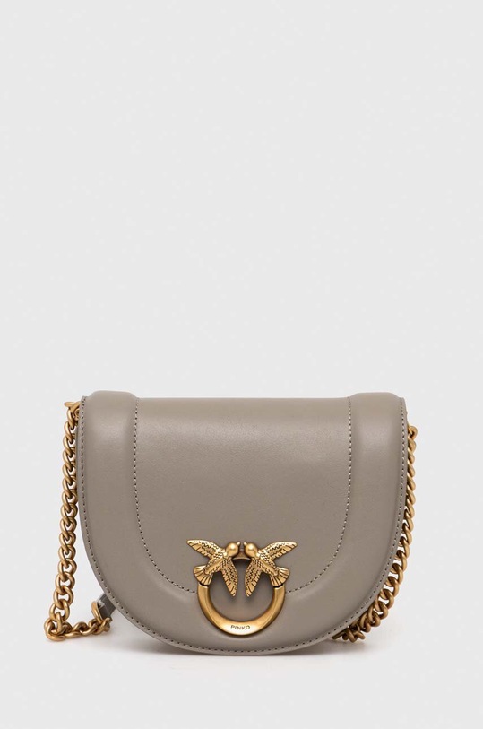 Pinko torebka skórzana skóra licowa szary 101969.A0QO