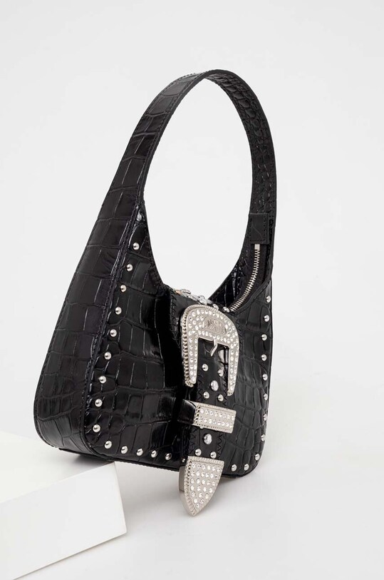 Кожаная сумочка Moschino Jeans 3114.8796 чёрный AW23