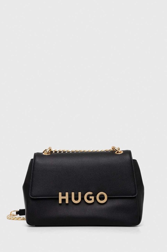 Τσάντα HUGO απομίμηση λείου δέρματος μαύρο 50503805