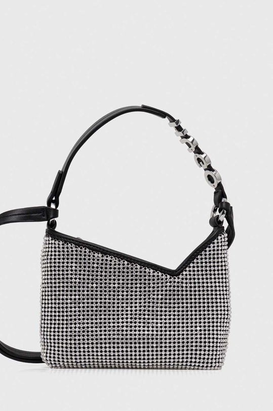 Kabelka HUGO nášivka stříbrná 50503955