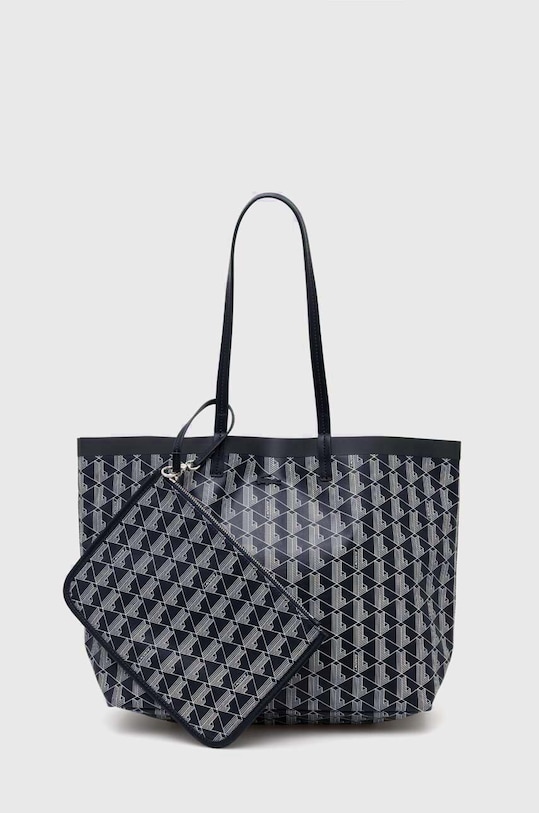 Τσάντα Lacoste απομίμηση λείου δέρματος σκούρο μπλε NF4344ZE