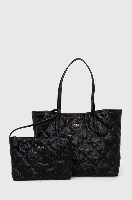 Guess torebka imitacja skóry licowej czarny HWQP69.95280