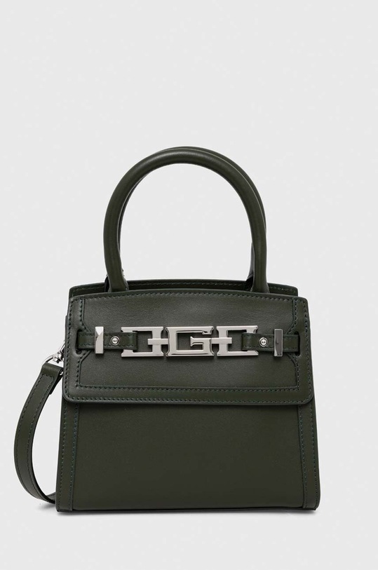 Kožna torba Guess natpis zelena HWCRTH.L3436