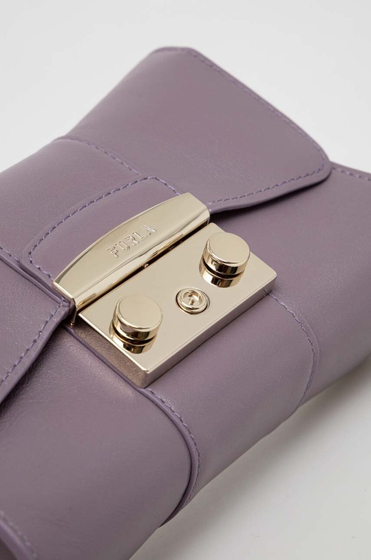 Akcesoria Furla torebka skórzana Metropolis mini WB00930.BX1709.2493S fioletowy