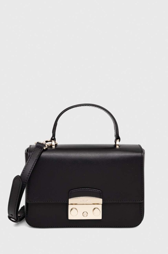 Furla torebka skórzana skóra licowa czarny WB01066.AX0733.O6000
