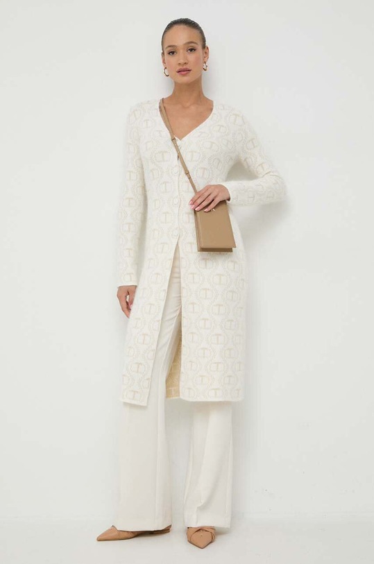 Kožená kabelka Patrizia Pepe přírodní kůže béžová 2B0052.L061