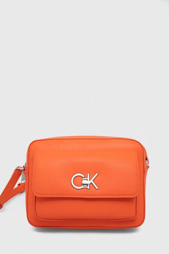 Calvin Klein torebka imitacja skóry licowej pomarańczowy K60K611083