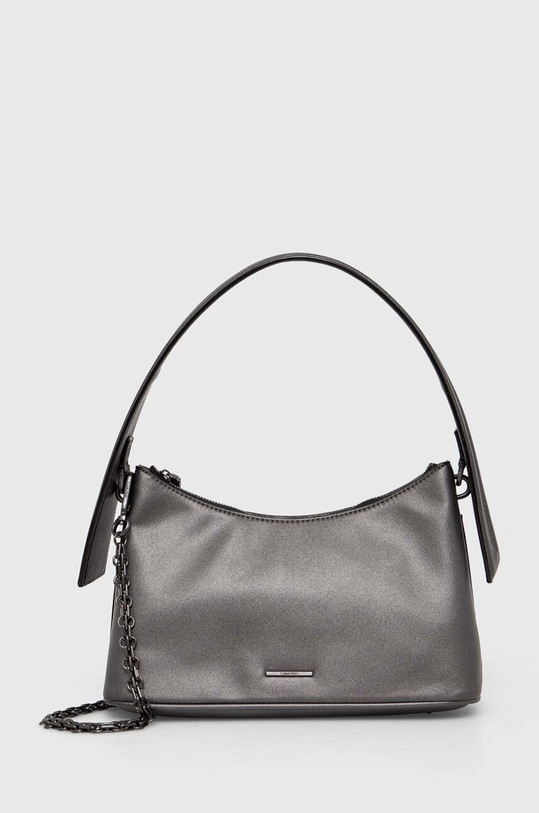 Torba Calvin Klein imitacija zrnate kože siva K60K611313