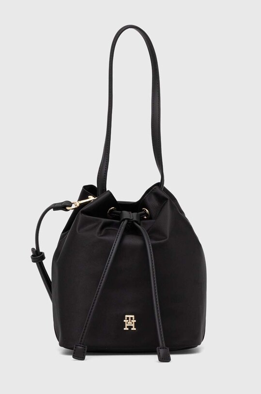 Τσάντα Tommy Hilfiger υφασμάτινο μαύρο AW0AW15218