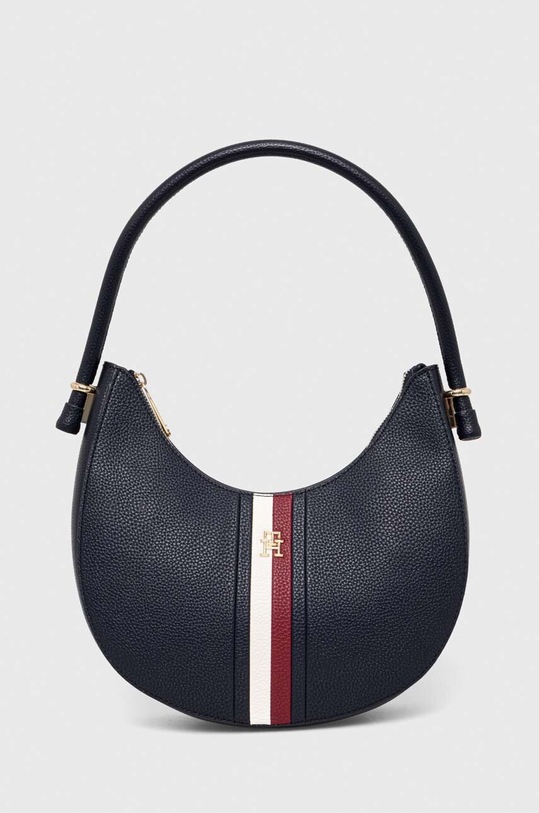 Τσάντα Tommy Hilfiger απομίμηση λείου δέρματος σκούρο μπλε AW0AW15287