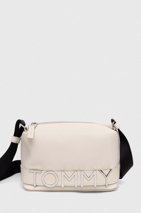 Tommy Jeans torebka skóra licowa beżowy AW0AW15432