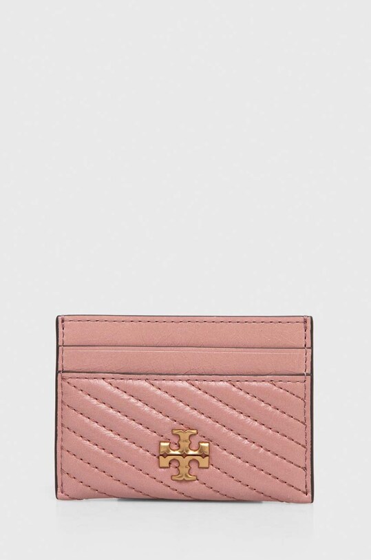 Шкіряний чохол на банківські карти Tory Burch чохол для карт рожевий 155891.651