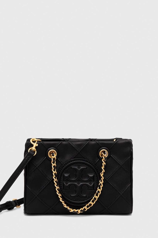 Tory Burch torebka skórzana dwustronna Fleming Soft Mini Chain skóra licowa czarny 152334.001