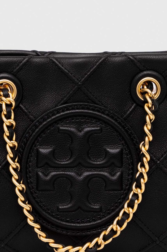 Akcesoria Tory Burch torebka skórzana dwustronna Fleming Soft Mini Chain 152334.001 czarny