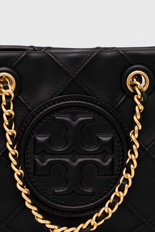 Doplnky Obojstranná kožená taška Tory Burch Fleming Soft Mini Chain 152334.001 čierna