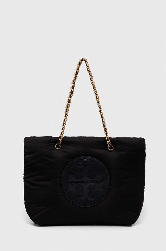 Τσάντα Tory BurchElla Puffy Chain υφασμάτινο μαύρο 152450.001