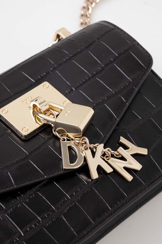 Dkny torebka skórzana ELISSA czarny R333PC81