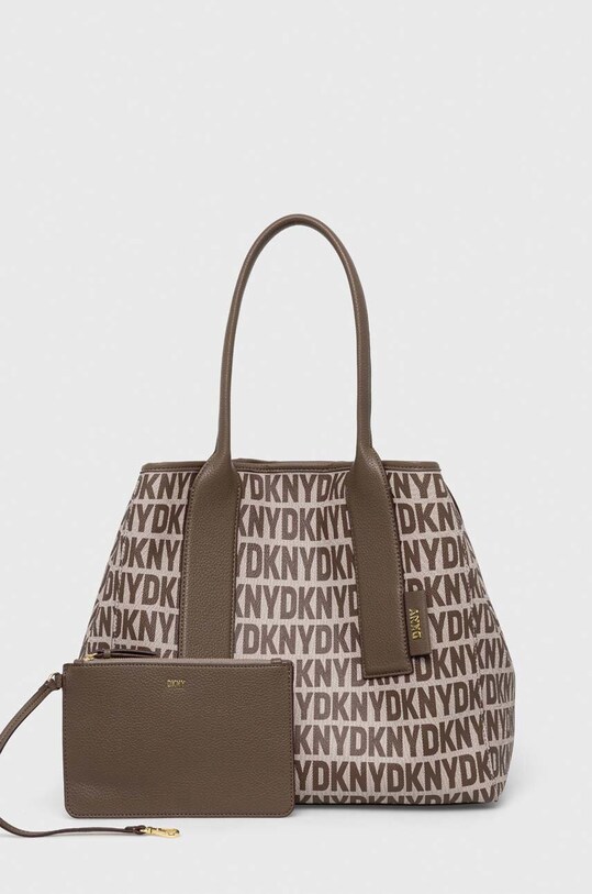 Dkny torebka mieści A4 brązowy R33A2X07