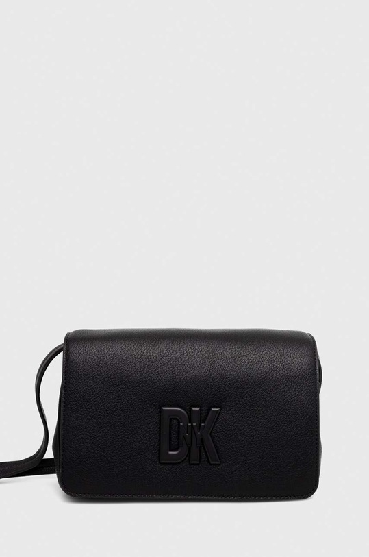 Шкіряна сумочка Dkny аплікація чорний R33EKY30