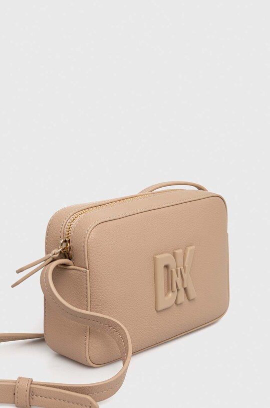Δερμάτινη τσάντα DKNY R33EKY31 μπεζ AW24