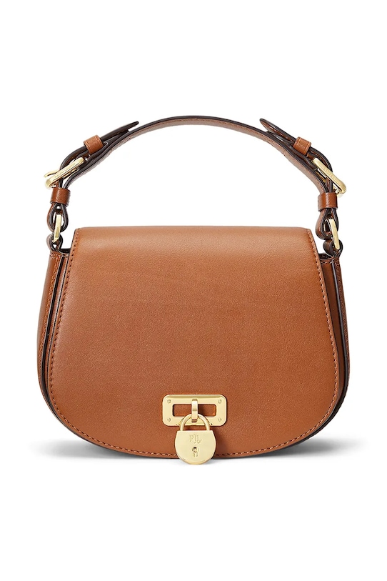 Kožená kabelka Lauren Ralph Lauren přírodní kůže hnědá 431915354