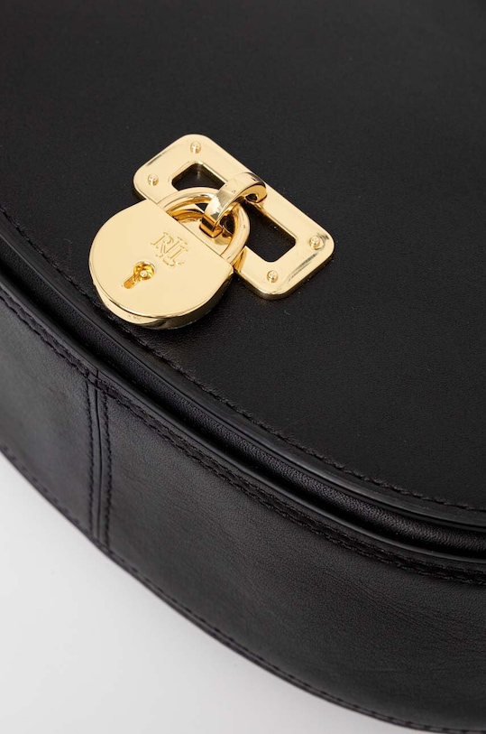 Kožená kabelka Lauren Ralph Lauren černá 431915354
