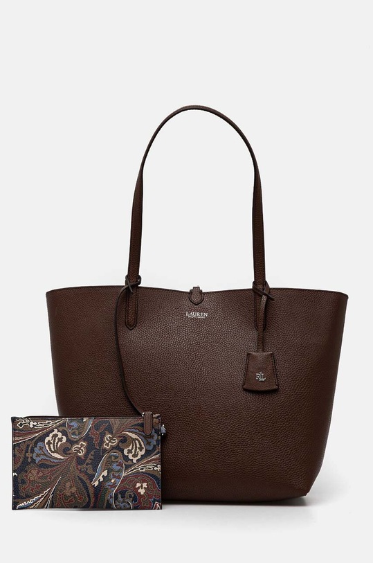 Obojstranná kabelka Lauren Ralph Lauren jednofarebný hnedá 431795329