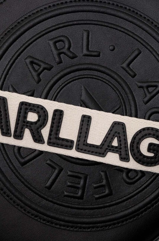 Usnjena torbica Karl Lagerfeld črna 236W3094