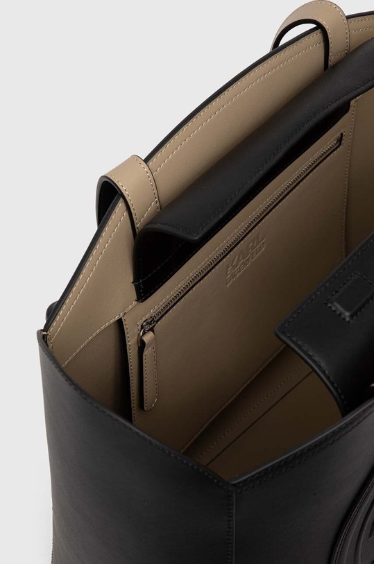 Kožená kabelka Karl Lagerfeld 236W3093 černá