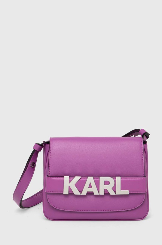 Karl Lagerfeld borsetta pelle fiore violetto 236W3092