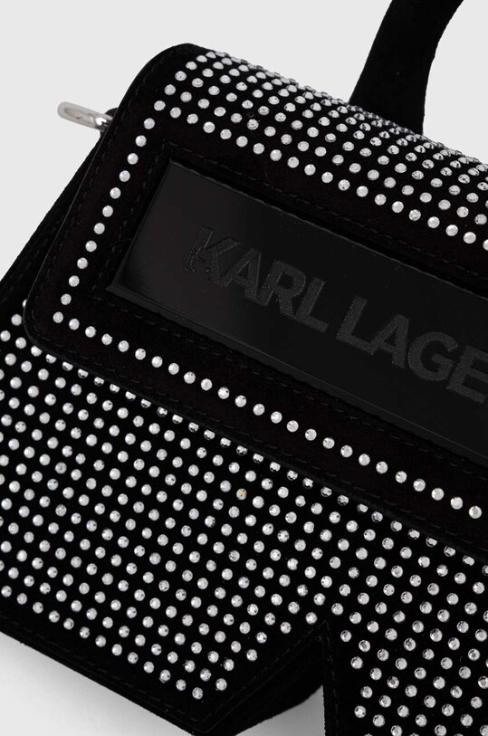 Karl Lagerfeld torebka zamszowa czarny 236W3179