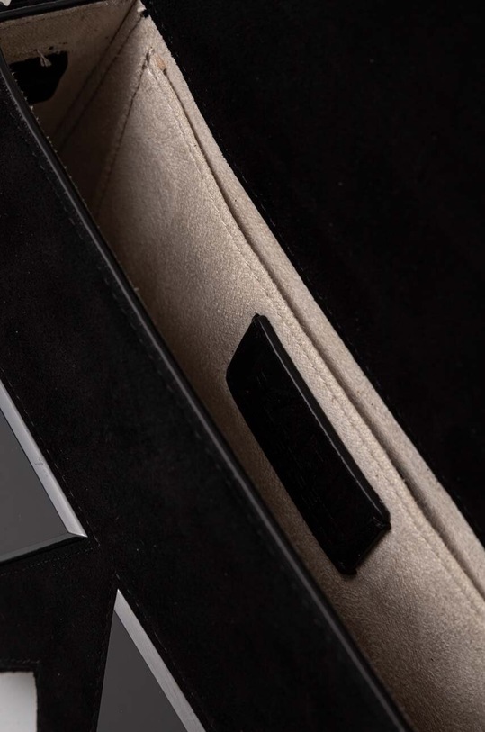 Karl Lagerfeld velúr táska 236W3185 fekete