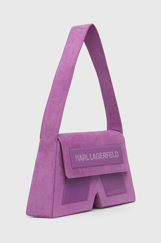 Karl Lagerfeld torebka zamszowa 236W3184 fioletowy AW23