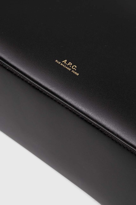 A.P.C. poșetă de piele negru PXBRU.F61837