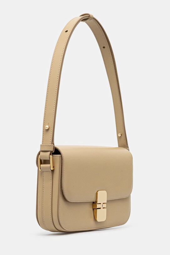 A.P.C. borsa a mano in pelle Sac Grace Shoulder PXBMW.F61615 beige SS25