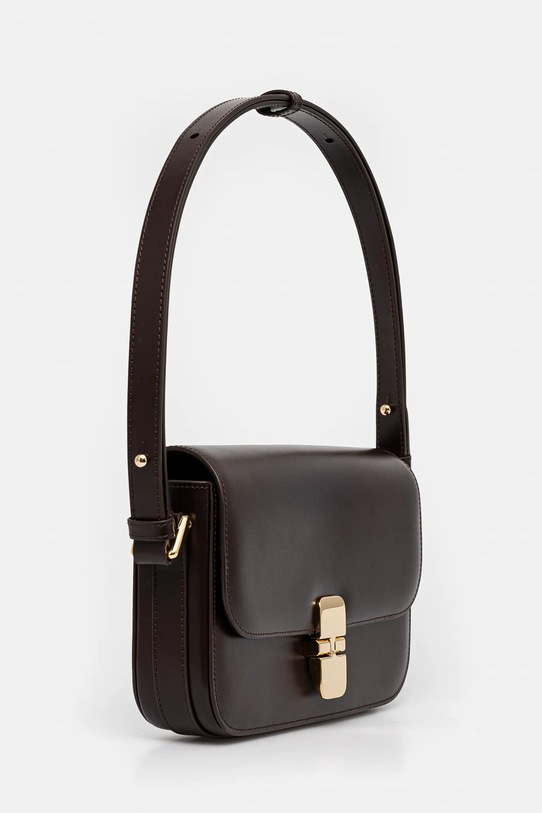 A.P.C. torebka skórzana Sac Grace Shoulder PXBMW.F61615 brązowy SS25