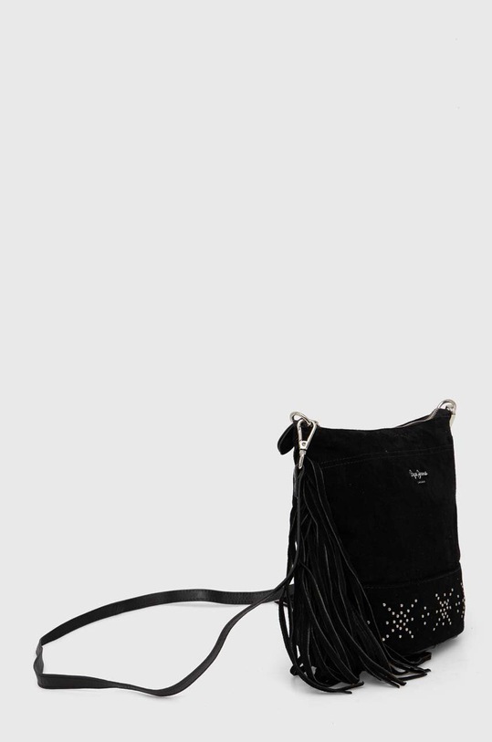 Pepe Jeans geanta de mana din piele intoarsa PL031464.999 negru AW23